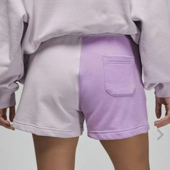 NWT! Women's Jordan Flight Fleece Color-Block Shorts Pink Purple XL - Picture 3 of 11